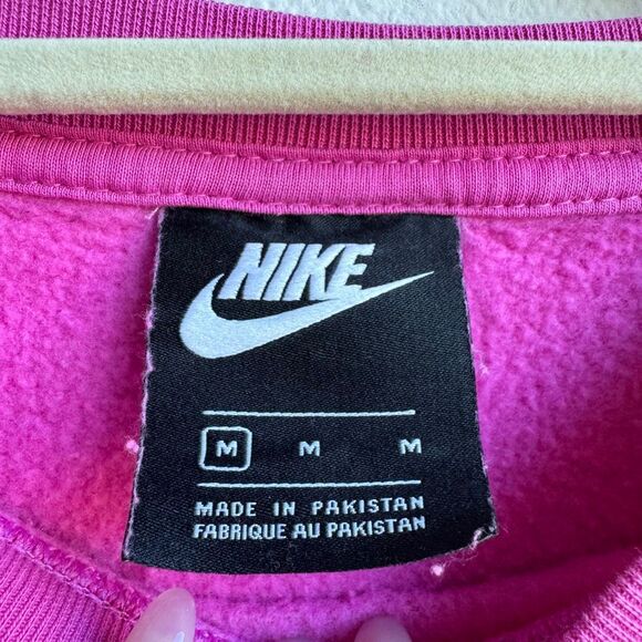 Nike Essentials Women's Over Oversized Crew Neck Sweatshirt Size Medium Pink - Picture 4 of 8